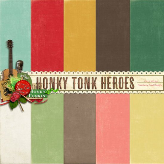 Honky Tonk Heroes Solid Paper Set - Click Image to Close