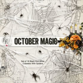 October Magic Cobwebs & Spider Set