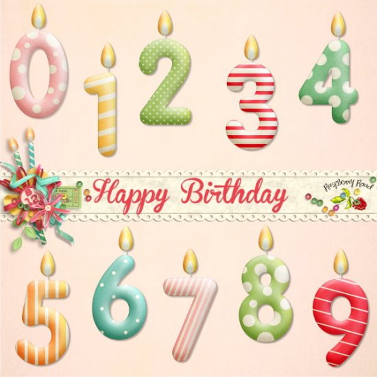 Happy Birthday Candle Numbers