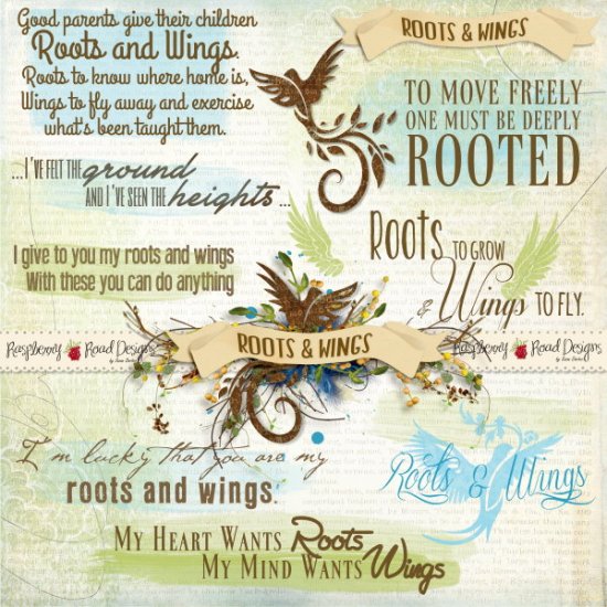 Roots And Wings Quote Set
