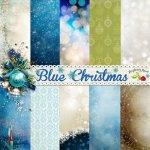 Blue Christmas Paper Set Blue Christmas Paper Set