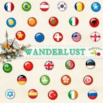Wanderlust Flag Brads Wanderlust Flag Brads
