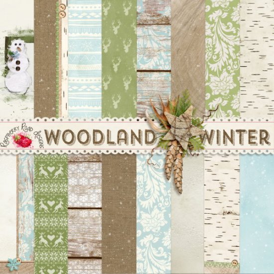 Woodland Winter Paper Set - Click Image to Close