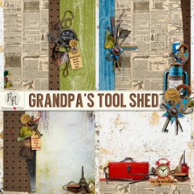 Grandpa's Tool Shed Stacked Papers