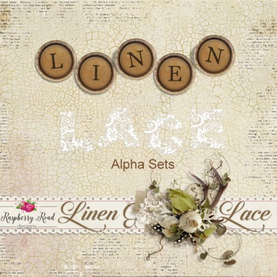 Linen And Lace Alpha Set - Click Image to Close
