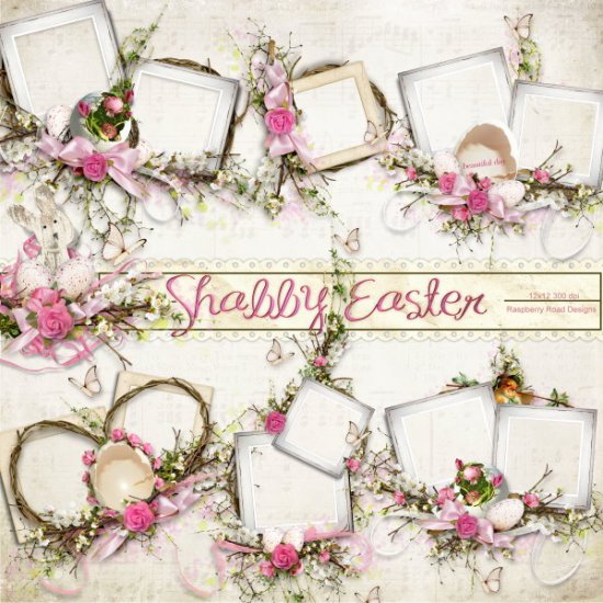 Shabby Easter Cluster Set - Click Image to Close