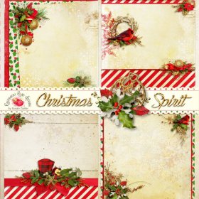Christmas Spirit Stacked Papers