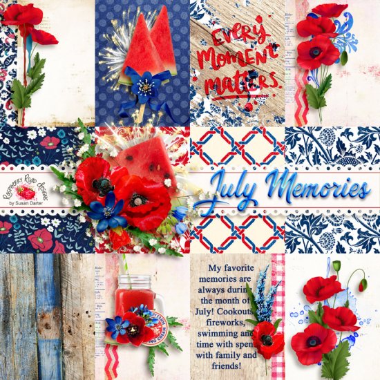 July Memories Journal Cards - Click Image to Close