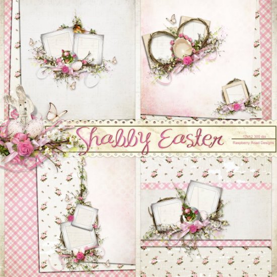 Shabby Easter QP Set - Click Image to Close