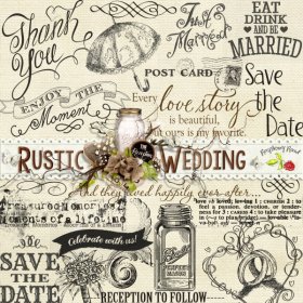 Rustic Wedding Digital Stamps