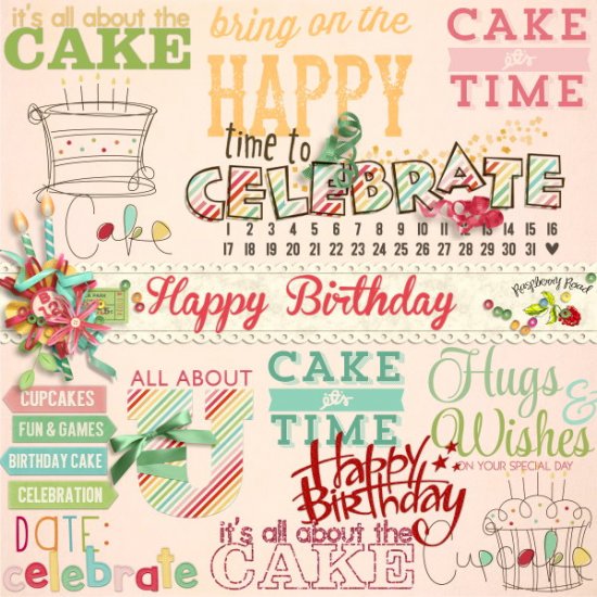 Happy Birthday Word Arts