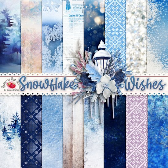 Snowflake Wishes Paper Set - Click Image to Close