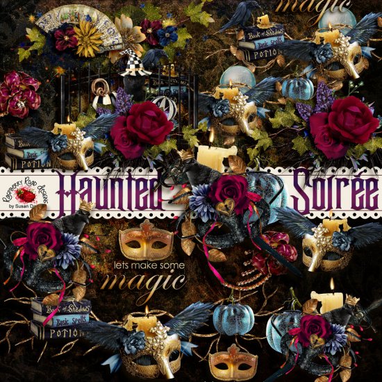 Haunted Soirée Side Clusters - Click Image to Close