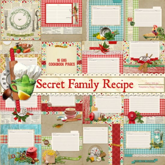 Secret Family Recipe Cookbook Album - Click Image to Close