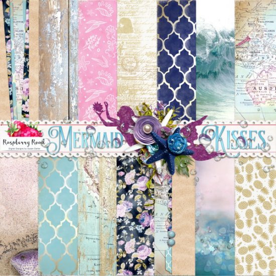 Mermaid Kisses Paper Set - Click Image to Close