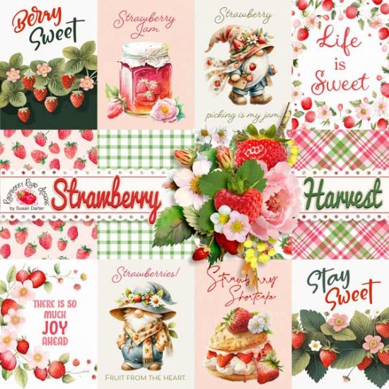 Strawberry Harvest Journal Cards