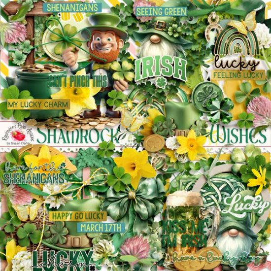 Shamrock Wishes Elements - Click Image to Close