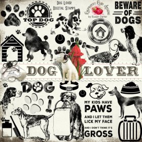Dog Lover Digital Stamps