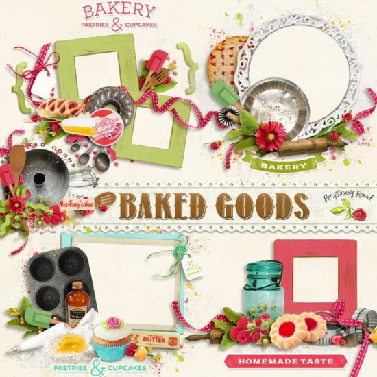 Baked Goods Cluster Set - Click Image to Close