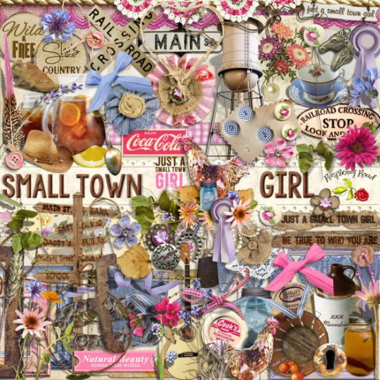 Small Town Girl Element Set - Click Image to Close