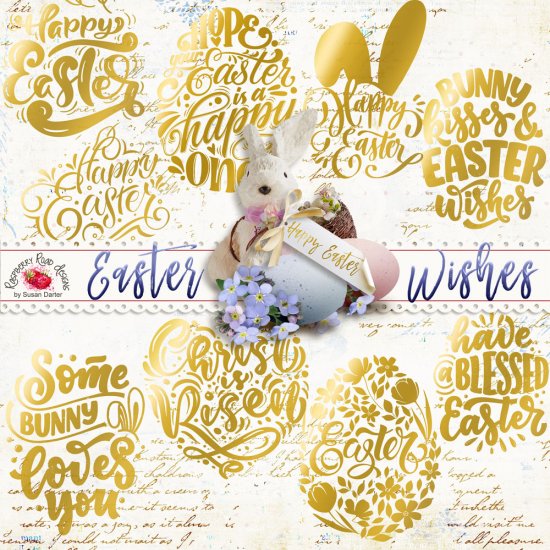 Easter Wishes WordArt - Click Image to Close
