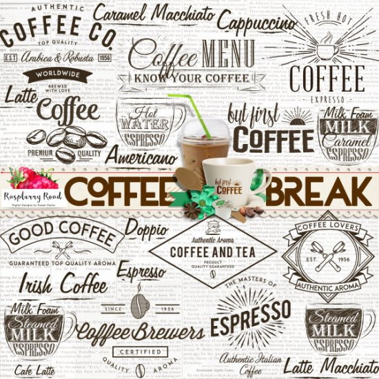 Coffee Break Word Art - Click Image to Close
