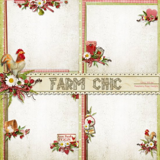 Farm Chic Two Stacked Papers
