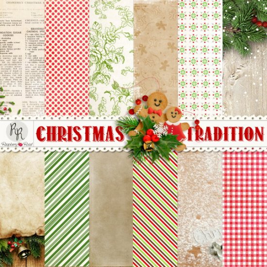 Christmas Tradition Paper Set - Click Image to Close