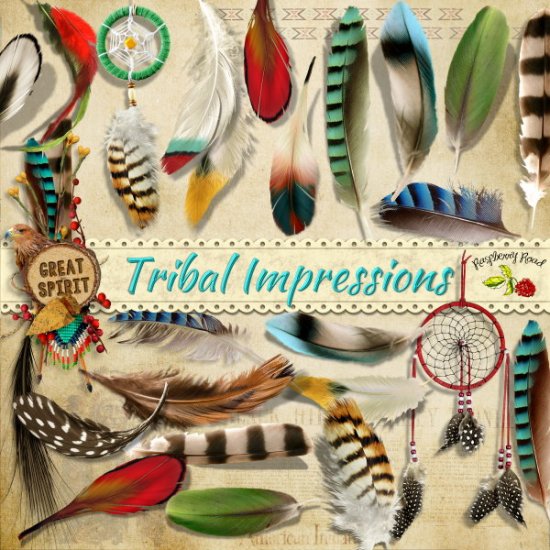 Tribal Impressions Feather Set - Click Image to Close