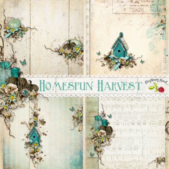Homespun Harvest Stacked Papers - Click Image to Close