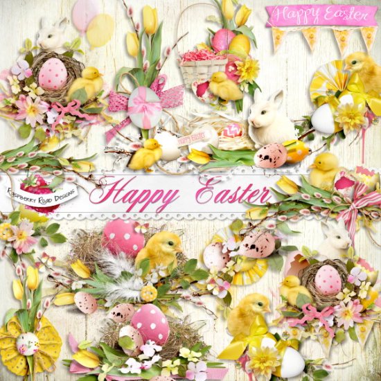 Happy Easter Side Clusters - Click Image to Close