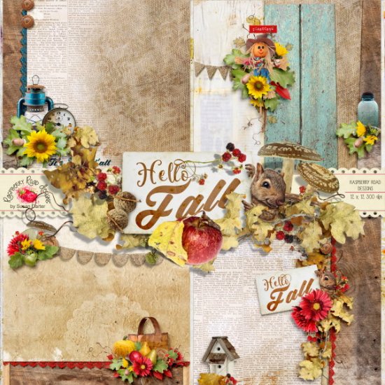 Hello Fall Stacked Papers - Click Image to Close