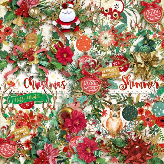 Christmas Shimmer Cluster Mix - Click Image to Close