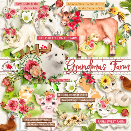 Grandma's Farm Animals - Click Image to Close