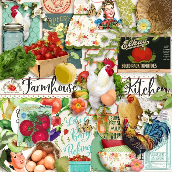 Farmhouse Kitchen Ephemera - Click Image to Close