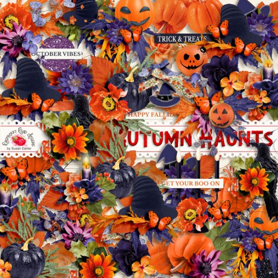 Autumn Haunts Side Cluster Set - Click Image to Close
