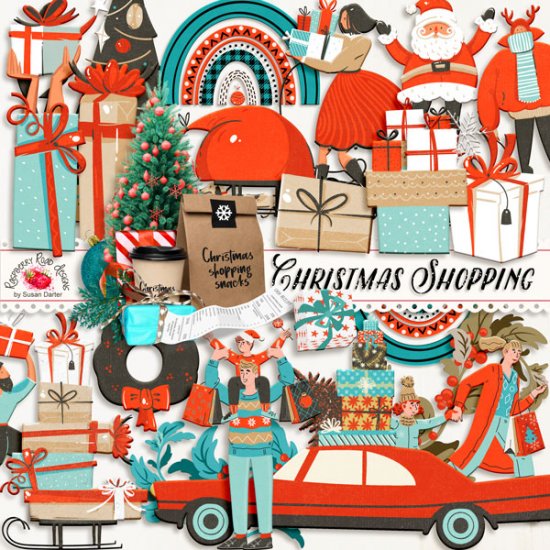 Christmas Shopping Chipboard