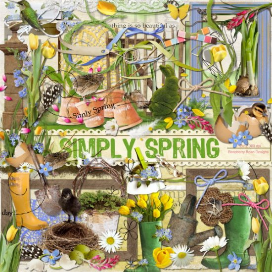 Simply Spring Element Set - Click Image to Close