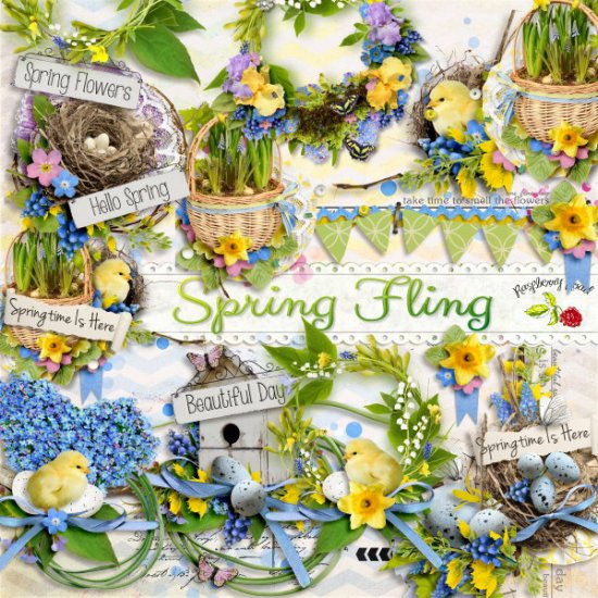 Spring Fling Side Clusters - Click Image to Close