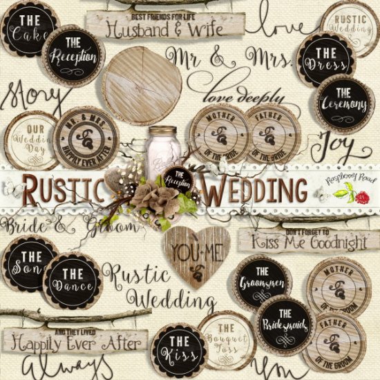 Rustic Wedding Word Art - Click Image to Close