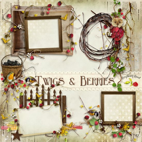 Twigs & Berries Cluster Set - Click Image to Close