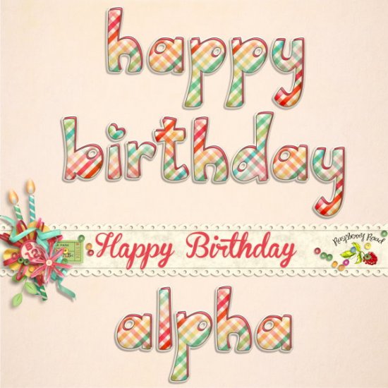 Happy Birthday Alpha Set - Click Image to Close