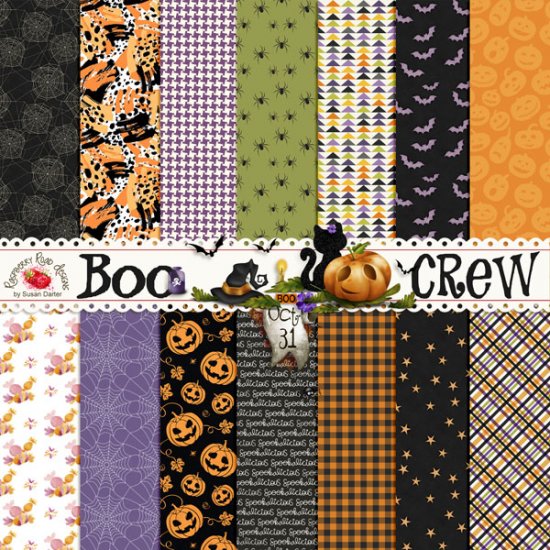 Boo Crew Pattern Papers - Click Image to Close