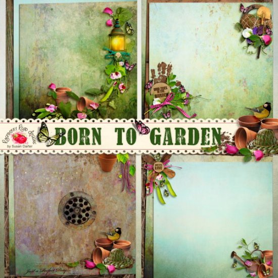 Born To Garden Stacked Paper Set - Click Image to Close