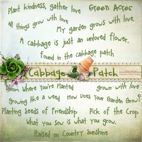 Cabbage Patch WordArt Set - Click Image to Close
