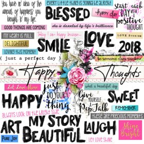 Happy Thoughts Word Art