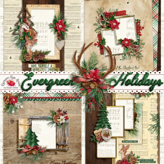 Evergreen Holidays QP Set - Click Image to Close