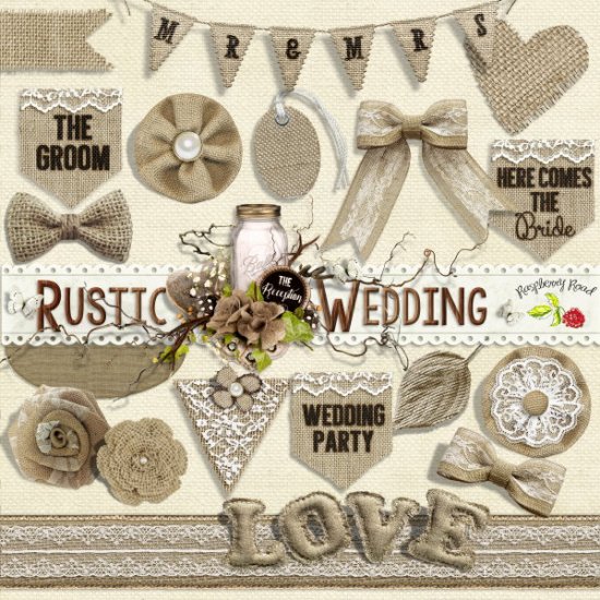 Rustic Wedding Burlap Goodies - Click Image to Close