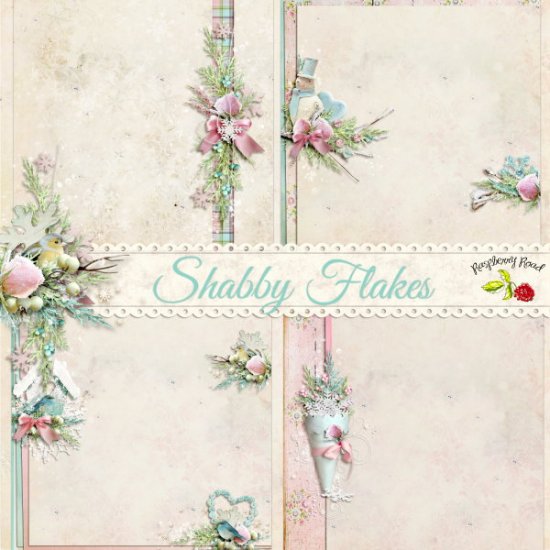 Shabby Flakes Stacked Paper Set - Click Image to Close