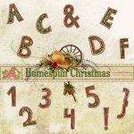 Homespun Christmas Alpha Set Homespun Christmas Alpha Set